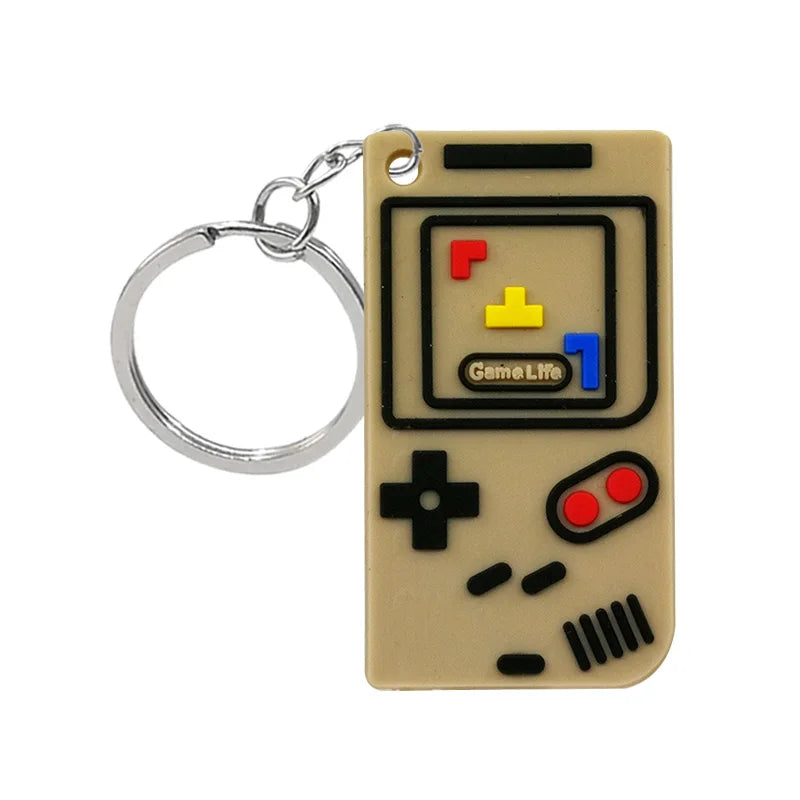 1PCS PVC new style Game Machine Keychain & Keyring Cute Gamepad Joystick Key Chain Key close-up view