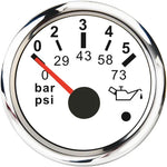 52mm 2 Inch Marine Boat Gauge Set | Oil Pressure Water Level Fuel Temperature Voltmet alternate view