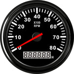 85mm Auto Tachometer 8000 RPM Gauge | Red Backlight for Car Truck Boat Motor lifestyle view