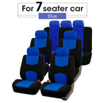 Car Seat Cover Airbag Compatible Ventilation Cloth Protect Seat Universal Beige Interior Accessories For 1/2/5/7 Seats