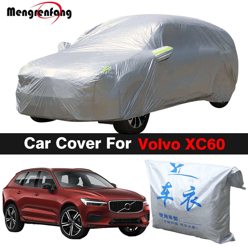 Full Car Cover for Volvo XC60 SUV | Outdoor Sun Shade Anti-UV Snow Rain Dust Protection