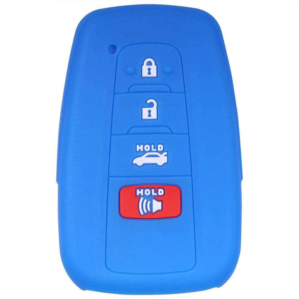 Suitable for Toyota Rav4 Corolla Camry Highlander Prius Car Key Case Silicone Key Fob Cover Remote Control Alarm Key Protector
