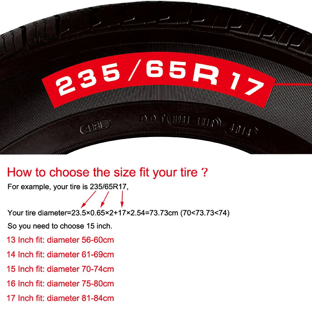 Auto Car Spare Wheel Cover | PVC Tire Protector for 14 15 16 Inch SUV close-up view