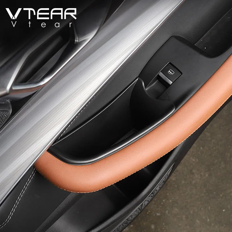 Vtear Door Armrest Storage Box Decoration Car Inner ABS Trim Interior Accessories For close-up view