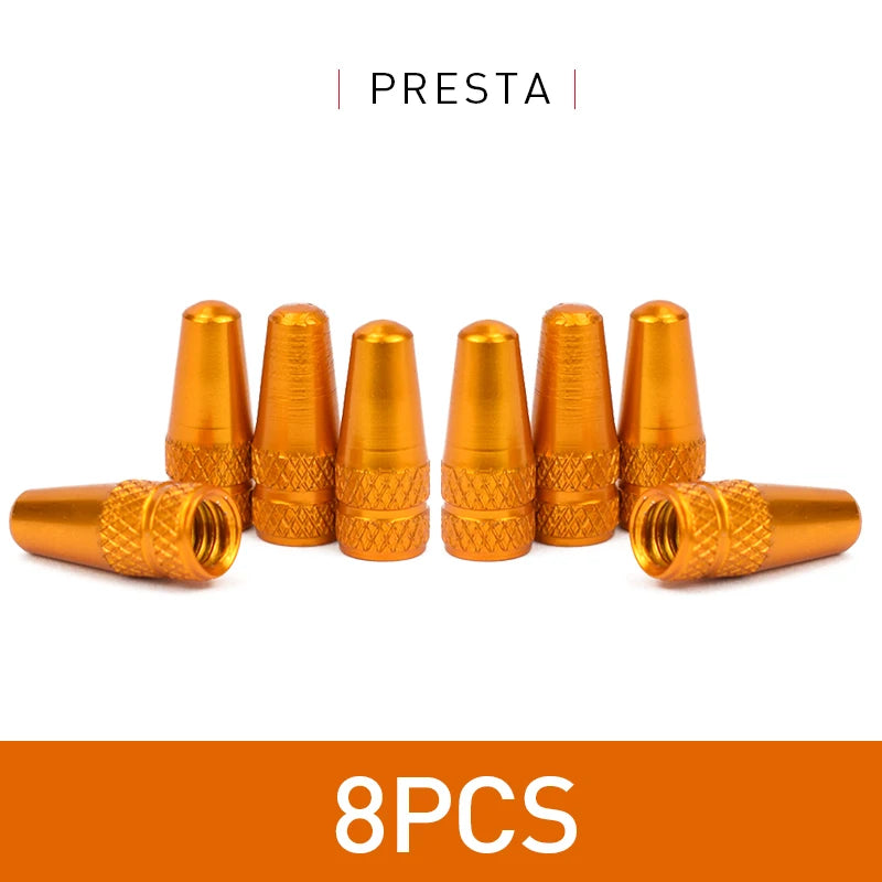 Aluminum Alloy Bicycle Tire Valve Cap Protector for Presta Valve lifestyle view