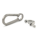 Titanium Buckles EDC Outdoor Tool Titanium Alloy Keychain Tiranium Buckle Key Ring Car close-up view