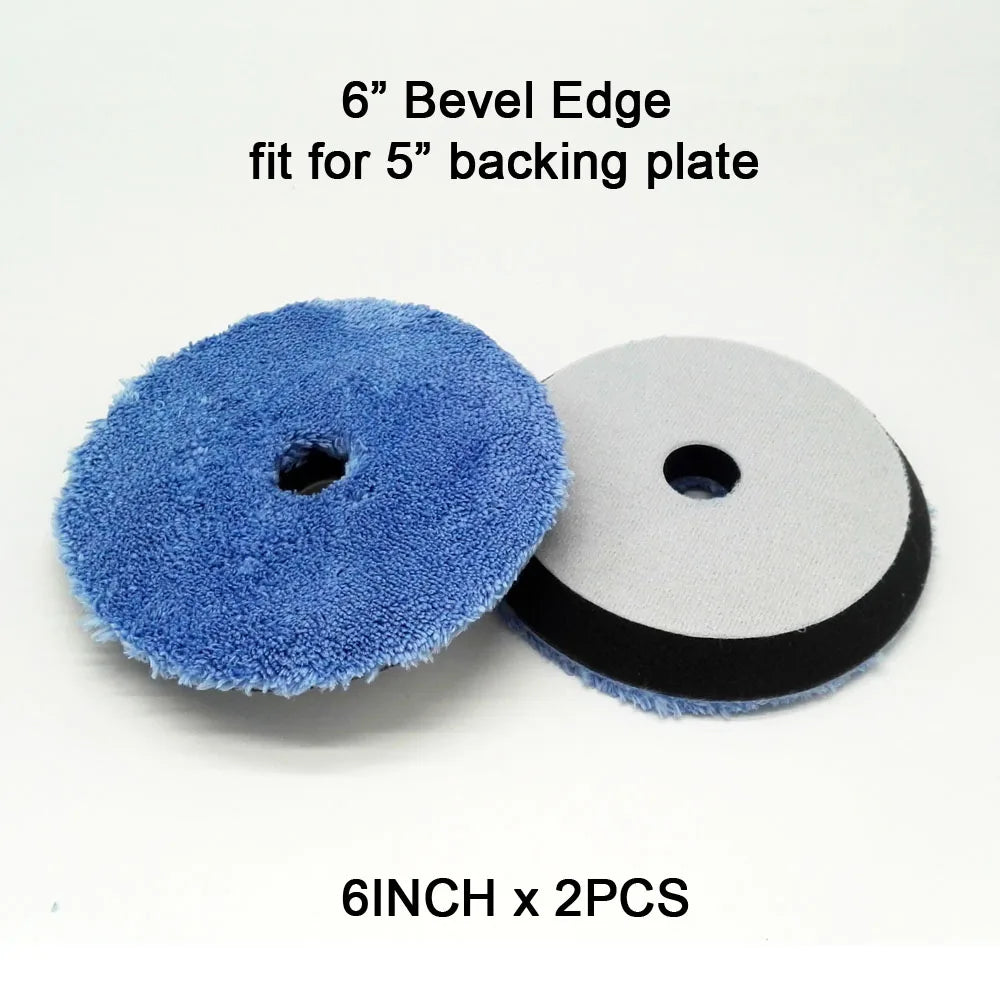HUTU 3-7 inch Microfiber Polishing Pads for DA/RO Car Polisher | Car Body Polish Kit detail view