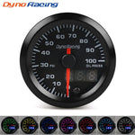 Dynoracing 2 Inch 52mm 7 Color LED Dual Display Car Gauge Set | Boost Water Oil Temp P close-up view