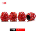4Pcs Crystal Rhinestone Car Tire Valve Caps | Sparkly Dustproof Bling Tire Stem Covers close-up view