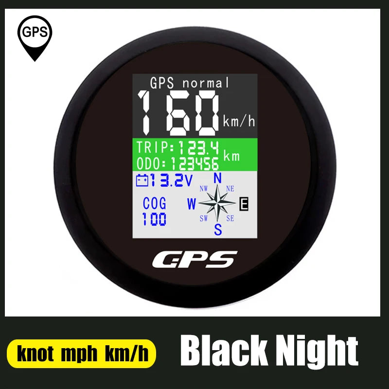85mm GPS Speedometer with Antenna | Waterproof TFT Display for Boat Car Yacht detail view