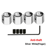 AUTCOAT Anti-theft Middle Finger Tire Valve Dust Caps | Universal Fit for Cars Trucks close-up view