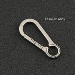 Titanium Buckles EDC Outdoor Tool Titanium Alloy Keychain Tiranium Buckle Key Ring Car A detail view