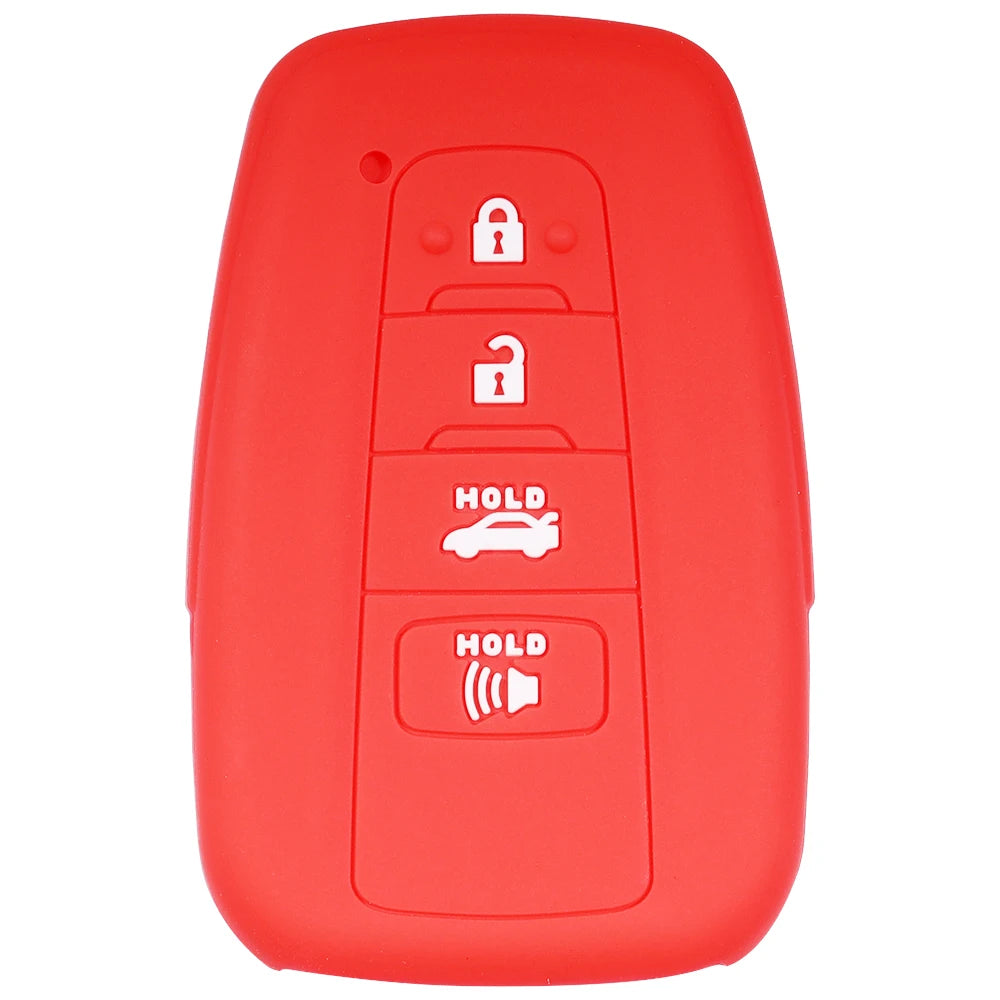 Suitable for Toyota Rav4 Corolla Camry Highlander Prius Car Key Case Silicone Key Fob Cover Remote Control Alarm Key Protector