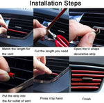 U-Shape Car Air Vent Trim Strip PVC 10 Pcs additional angle