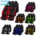 Car Seat Cover Set Polyester Four Season Universal 9 Piece