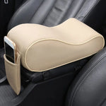 Ergonomic Soft Artificial Leather Car Armrest Pad Automotive Interior Center Console Box Protective Seat Cover with Curve Shape
