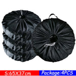Spare Tire Cover Storage Bag Set | 4-Pack Polyester Car Wheel Protection Covers detail view
