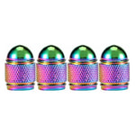 AUTCOAT Universal Aluminum Tire Valve Stem Caps for Car Truck Bike | 4 Pack Dust Co additional angle