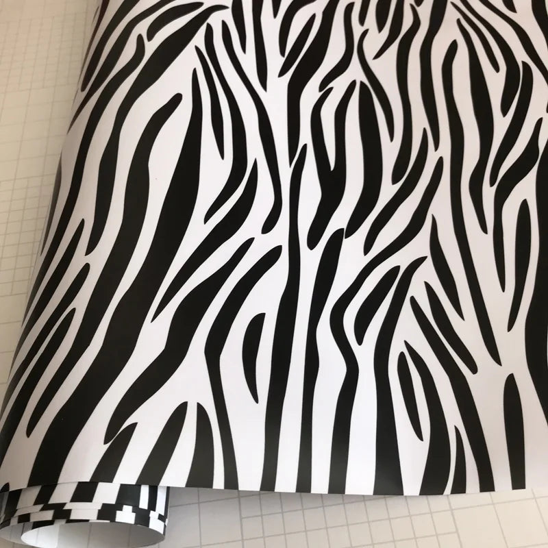 Camouflage Black White Zebra Vinyl Wrap Film Self Adhesive Decal Sticker Car Motorcyc alternate view
