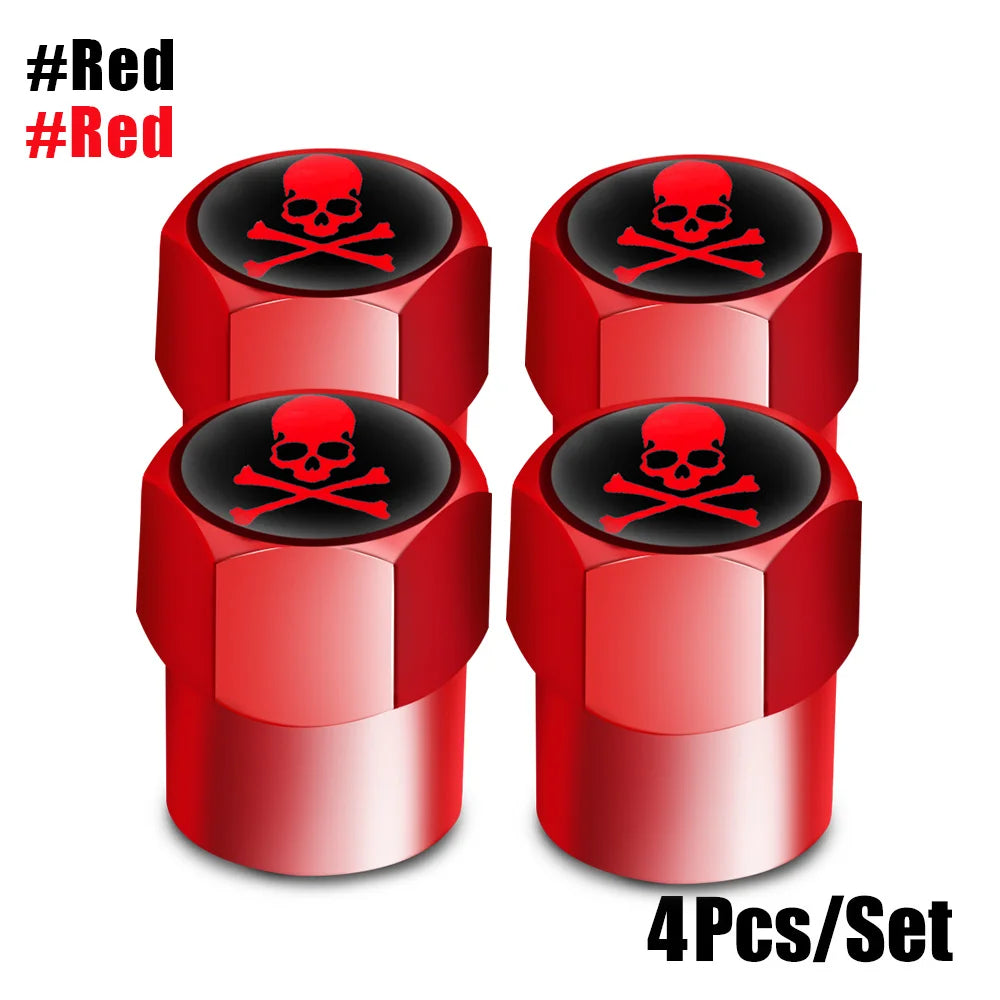 Aluminum Valve Stem Caps 4-Pack | Dust Covers for Car, Truck, Bike, Motorcycle detail view
