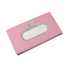 Crystal Car Tissue Box Sun Visor Leather Holder