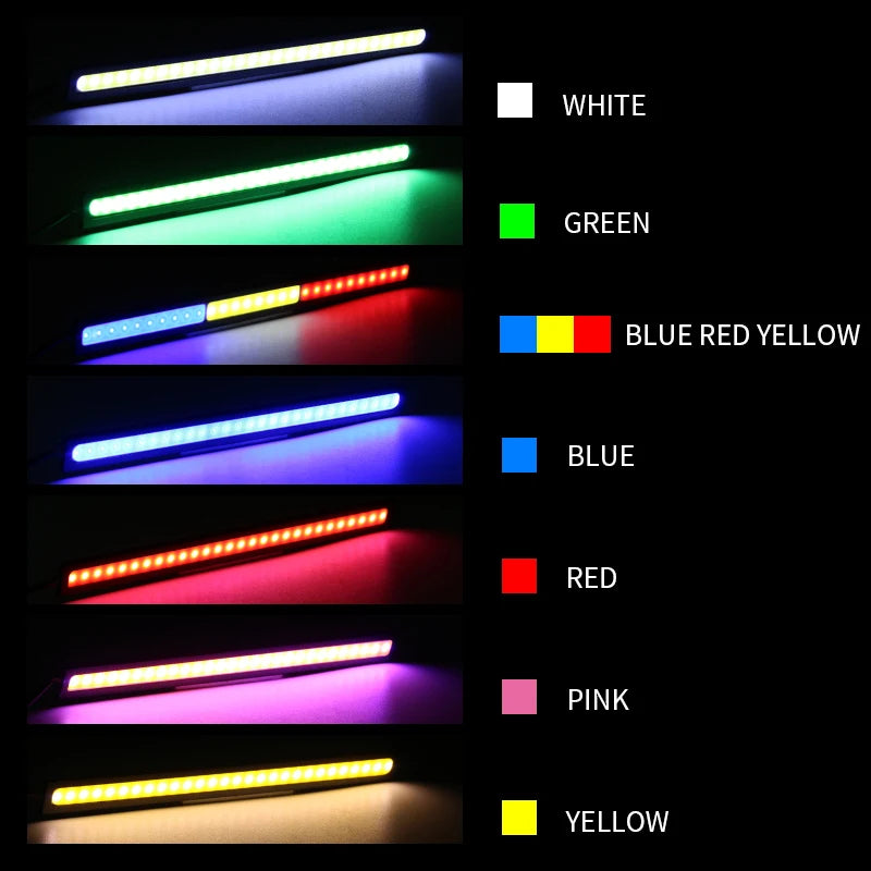 4x Universal Vehicle Led Strip 17CM COB Car Led Strip For Auto DRL Daytime Running Light External Waterproof Styling 12V Led Bar