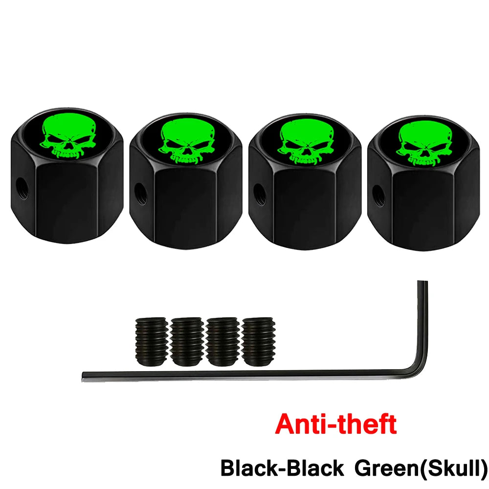 AUTCOAT Anti-theft Middle Finger Tire Valve Dust Caps | Universal Fit for Cars Trucks close-up view