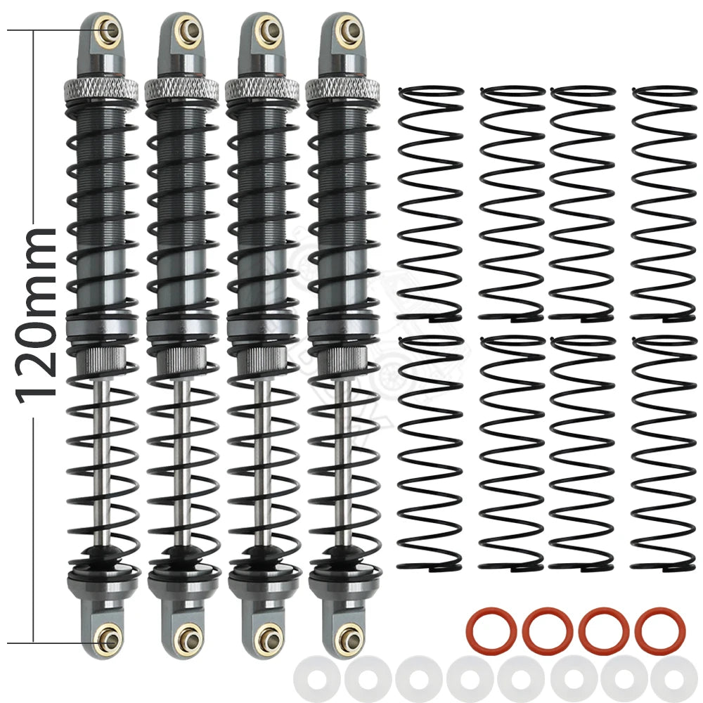 Metal 70mm 80mm 90mm 100mm 110mm 120mm Shock Absorber Oil Damper for 1/10 RC Crawle additional angle