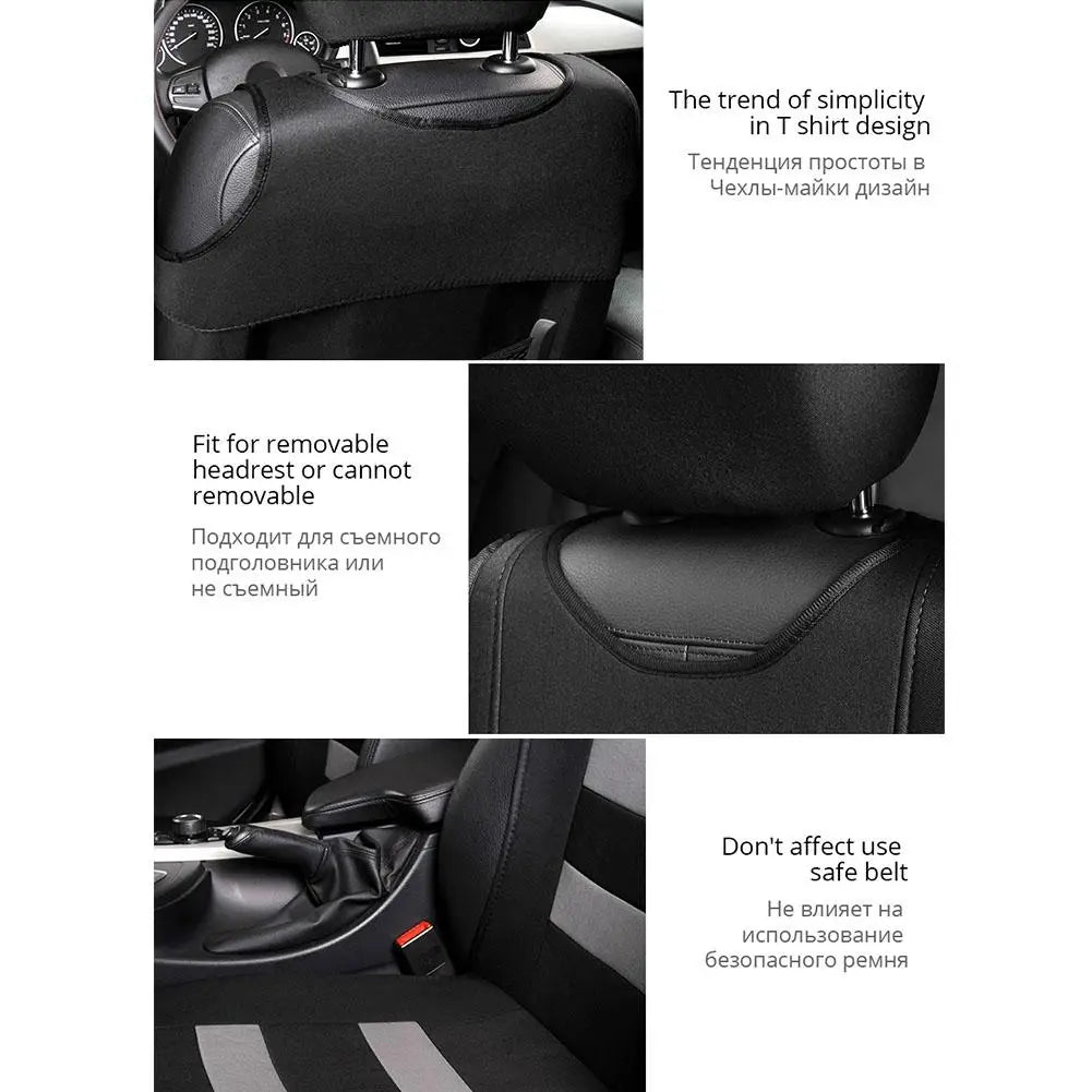 2 Set Universal Car Seat Covers Mesh Sponge Interior Accessories T Shirt Design Front Car Seat Cover For Car Hyundai Solaris