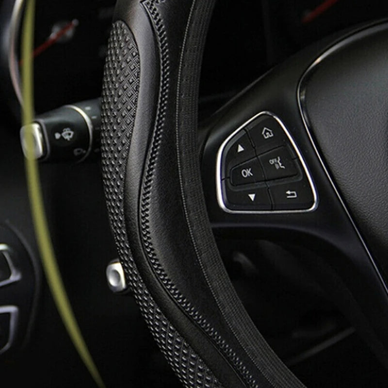 Universal Car Steering Wheel Cover Breathable Anti Slip Leather Steering Covers Sui additional angle