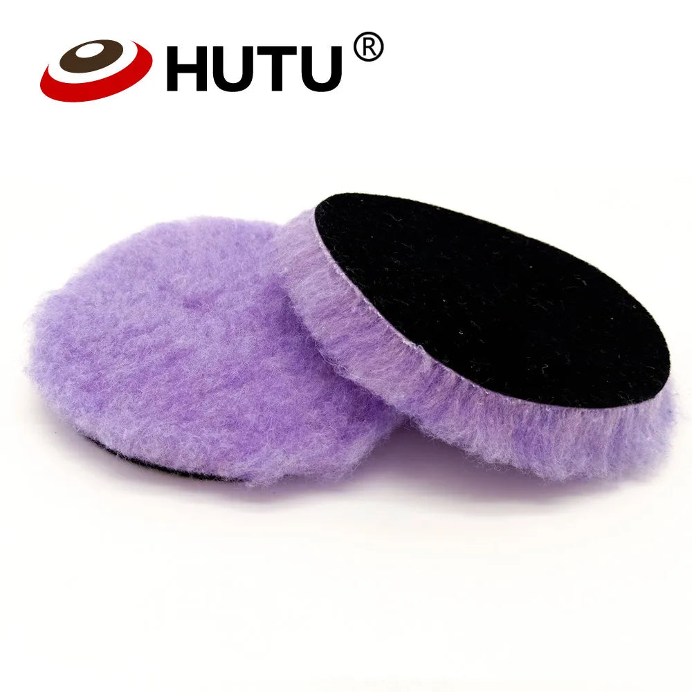 3/4/5/6/7 Inch Purple Wool Polishing Pad for Car Polisher | High Density Lambswool Buffing Pad