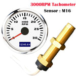 52mm Marine Diesel Tachometer | Waterproof LCD Tach Hour Meter for Boat Engine detail view