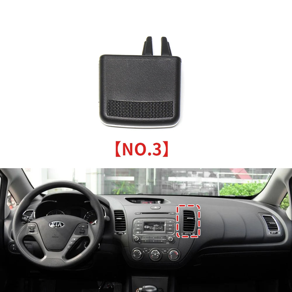 Car Front Air Conditioning Vent Toggle Piece AC Outlet Card Clip Wind Wirection Plectrum Knob For Kia K3 2011-2018