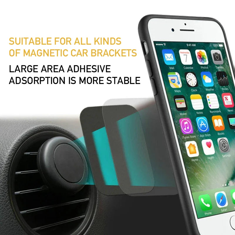 5PCS Car Phone Holder Metal Plate Magnetic Holder Round Square Sticker iron Sheet for close-up view