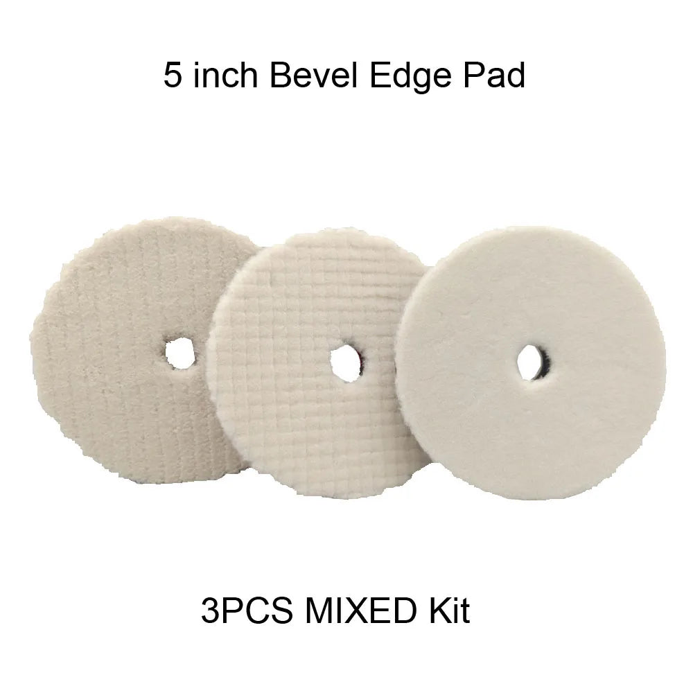 HUTU 5 Inch Wool Polishing Pad | Car Body Polishing Wool Wheel for Polisher additional angle