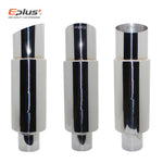 EPLUS Car and Motorcycle Exhaust Pipe Muffler Tail Pipe | Universal Stainless Steel Ex close-up view