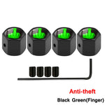 AUTCOAT Anti-theft Middle Finger Tire Valve Dust Caps | Universal Fit for Cars Trucks lifestyle view