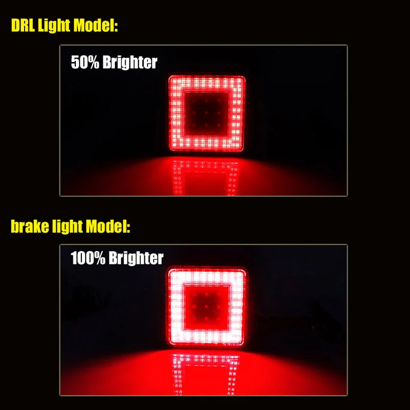 iJDM 2'' Hitch Receiver Brake Lamp,Tail Lamp,Reverse Light for Truck SUV Trailer Equi lifestyle view