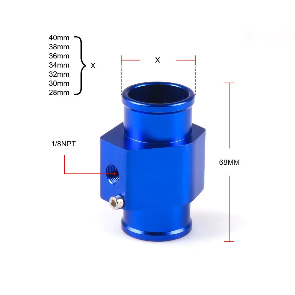 Dynoracing 2'' 52mm 7 Color LED Water Temperature Gauge | 40-140 Celsius with Senso additional angle