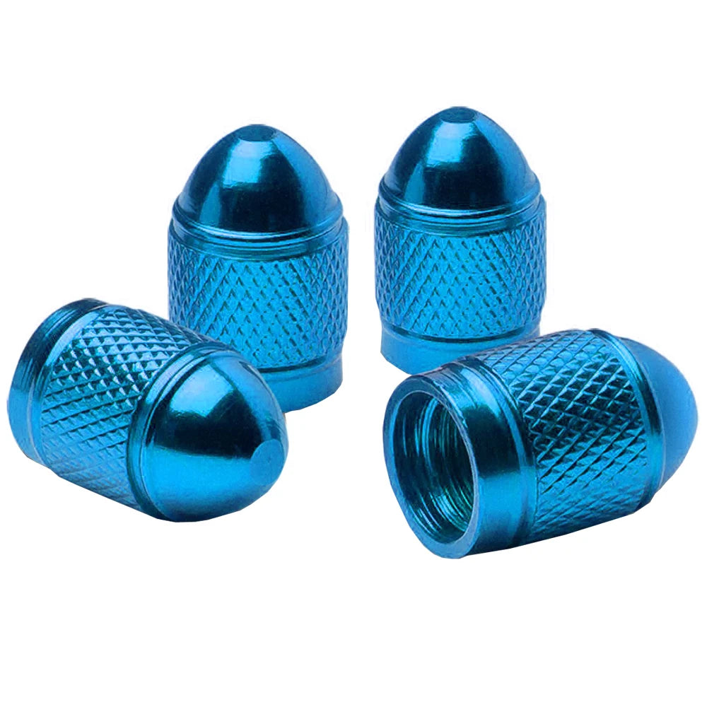 AUTCOAT Universal Aluminum Tire Valve Stem Caps for Car Truck Bike | 4 Pack Dust Cove lifestyle view