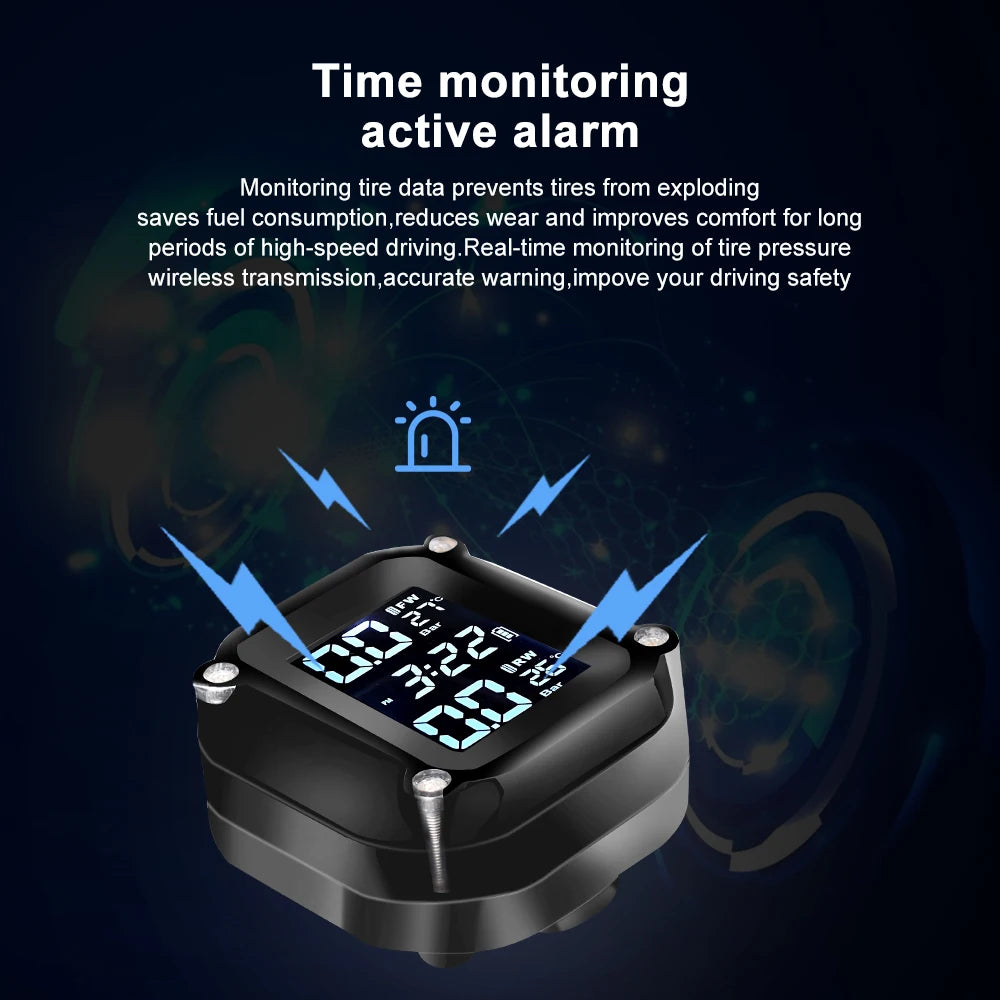 TPMS Motorcycle Tire Pressure Sensors | Real-Time Monitoring System for 2-Wheel Riders detail view