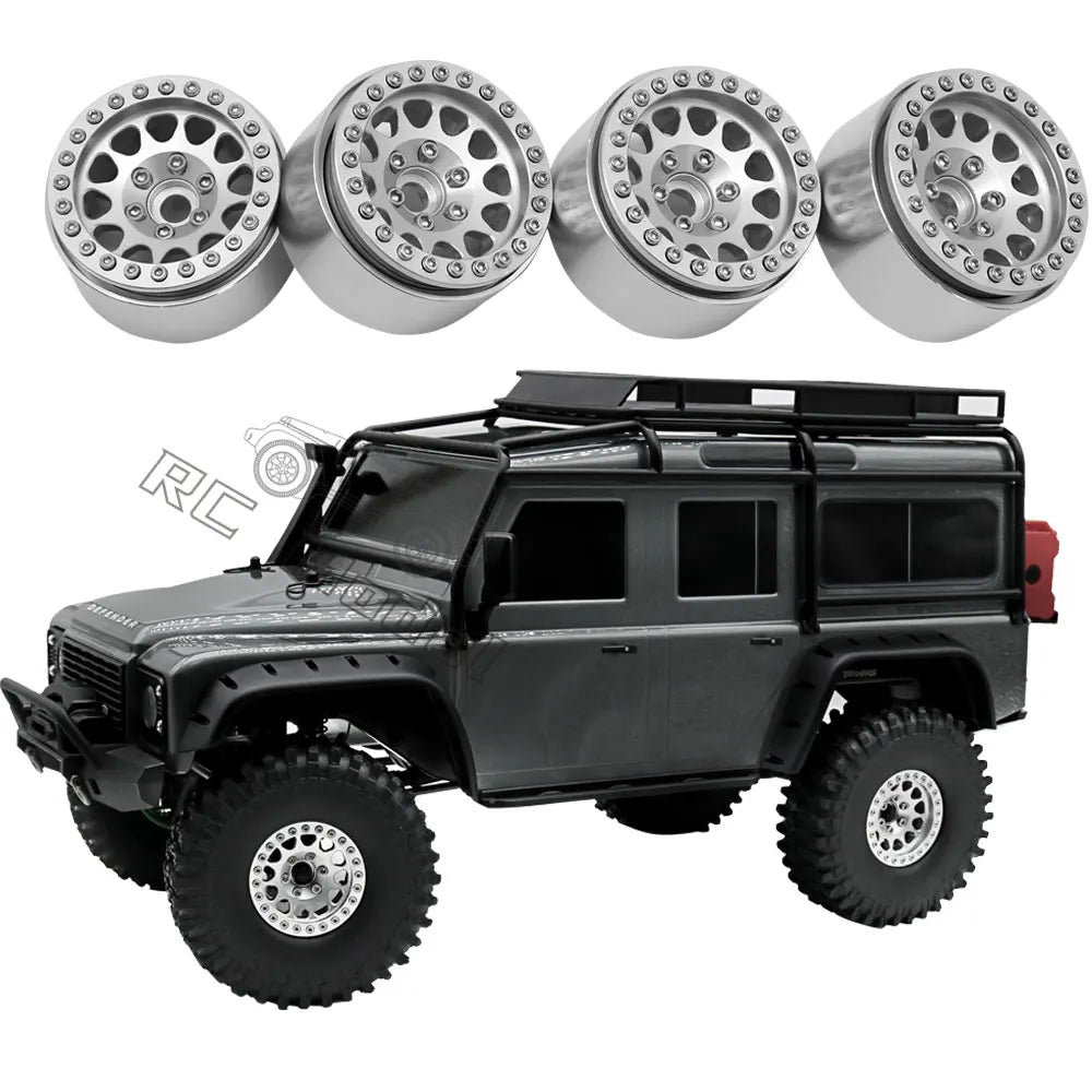 Metal 1.9 Beadlock Wheel Rim Hub for 1/10 RC Crawler D90 close-up view