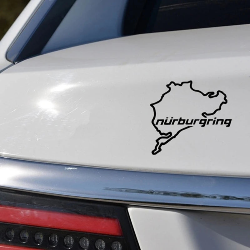 Car Styling Racing Road Nurburgring Creative Fashion Window Stickers Decal additional angle