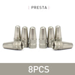 Aluminum Alloy Bicycle Tire Valve Cap Protector for Presta Valve close-up view