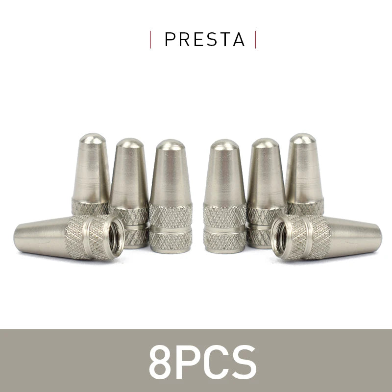 Aluminum Alloy Bicycle Tire Valve Cap Protector for Presta Valve close-up view