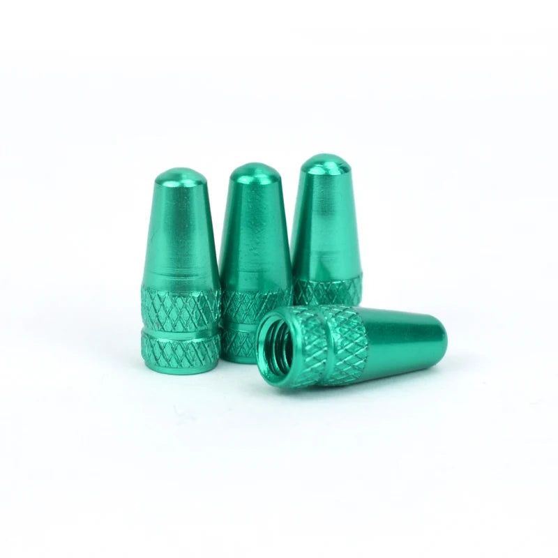 Aluminum Alloy Bicycle Tire Valve Cap Protector for Presta Valve close-up view