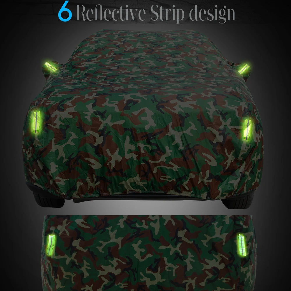 Cawanerl Waterproof Camouflage Car Cover | Full Outdoor Protection for SUV Sedan Ha additional angle