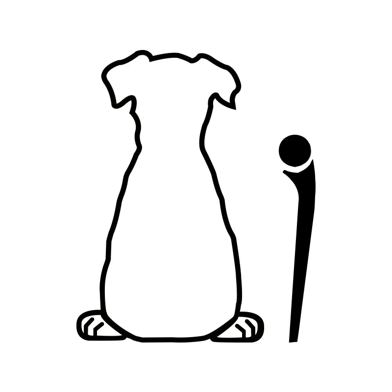 Funny Puppy Dog Decal for Car Rear Windshield Wiper | Die-Cut Vinyl Sticker alternate view