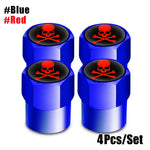 Aluminum Valve Stem Caps 4-Pack | Dust Covers for Car, Truck, Bike, Motorcycle detail view