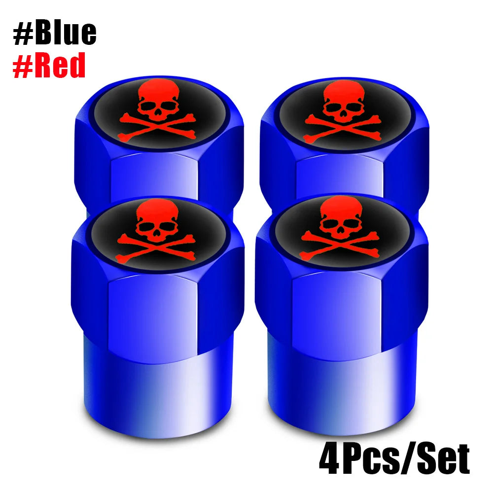 Aluminum Valve Stem Caps 4-Pack | Dust Covers for Car, Truck, Bike, Motorcycle detail view